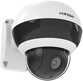 H.VIEW Outdoor PTZ POE Security Camera, HD 5MP IP POE Security Camera with 5X Optical Zoom, IR Night Vision Motion/Human Detection, IP66 Waterproof，Smart IR Night Vision, up to 100ft