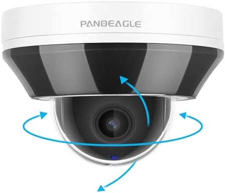 6MP PoE IP PTZ Dome Camera with Pan/Tilt 3X Optical Zoom,Human/Vehicle Detection,1-Way Audio,2.8-8mm Motorized Lens,H265+,98ft IR Night Vision,IP66&IK10,Compatible with Hikvision UltraHD PTZ Camera