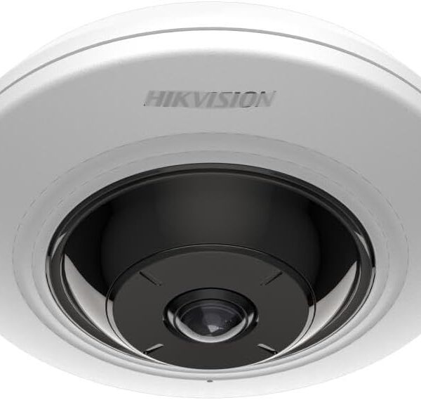 HIKV DS-2CD2955G0-ISU 5MP Fisheye PoE IP Indoor Camera with 180° Wide Angle View, Smart VCA Detection, Audio & Alarm Interface, Built-in Mic, 1.05mm Lens, Replacement DS-2CD2955FWD-IS, WDR, 3D DNR