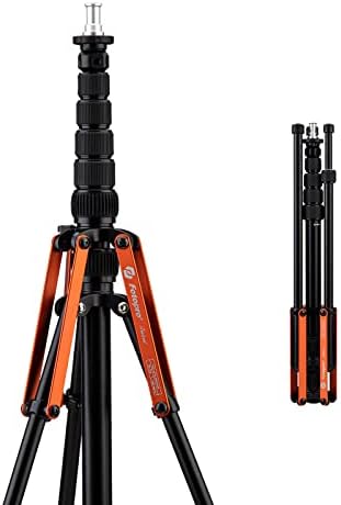 Fotopro 72.4 Inch Photography Light Stand Height 1.5ft to 6ft Portable Adjustable Aluminum Tripod for Speedlight Reflector Softbox Ring Light with Carrying Bag