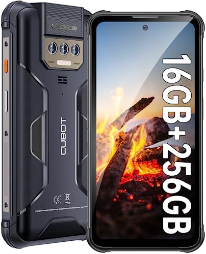 CUBOT KingKong Power（2023)Rugged Smartphone Unlocked -16GB RAM+256GB ROM(1TB Expandable),10600mAh Battery(33W),6.5" FHD+ Display,48MP+20MP Night Vision,Android 13 Cellphone with Flashlight,NFC (Black)