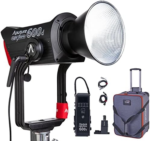 Aputure 600D Video Light,600W Daylight 5600K COB LED Video Light (V-Mount),100,000Lux @1m with Lighting FX,Support App Control for Studio, Video Shooting, Gaming,Broadcasting